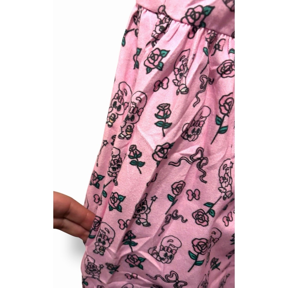 Lazy Oaf Curve Dress Size 18 Pink Cartoon Print Ruffle Sleeve Mini Dress NWT - Picture 8 of 16